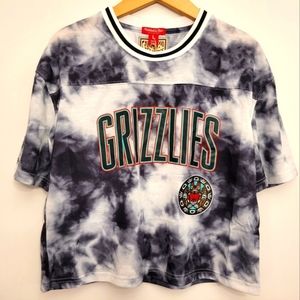90's  Women's Tie-Dye Cropped T-Shirt - Vancouver Grizzlies (Large)